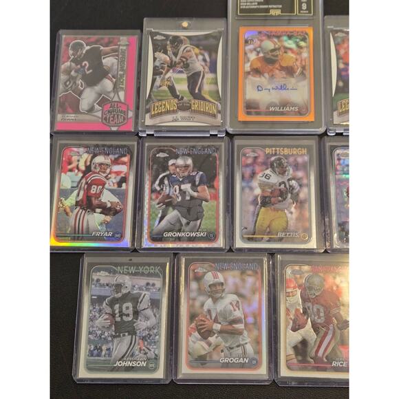 Topps Chrome Football 2024 Card Lot 14 Legends Aikman Bettis Rice Grogan Watt - Picture 3 of 4